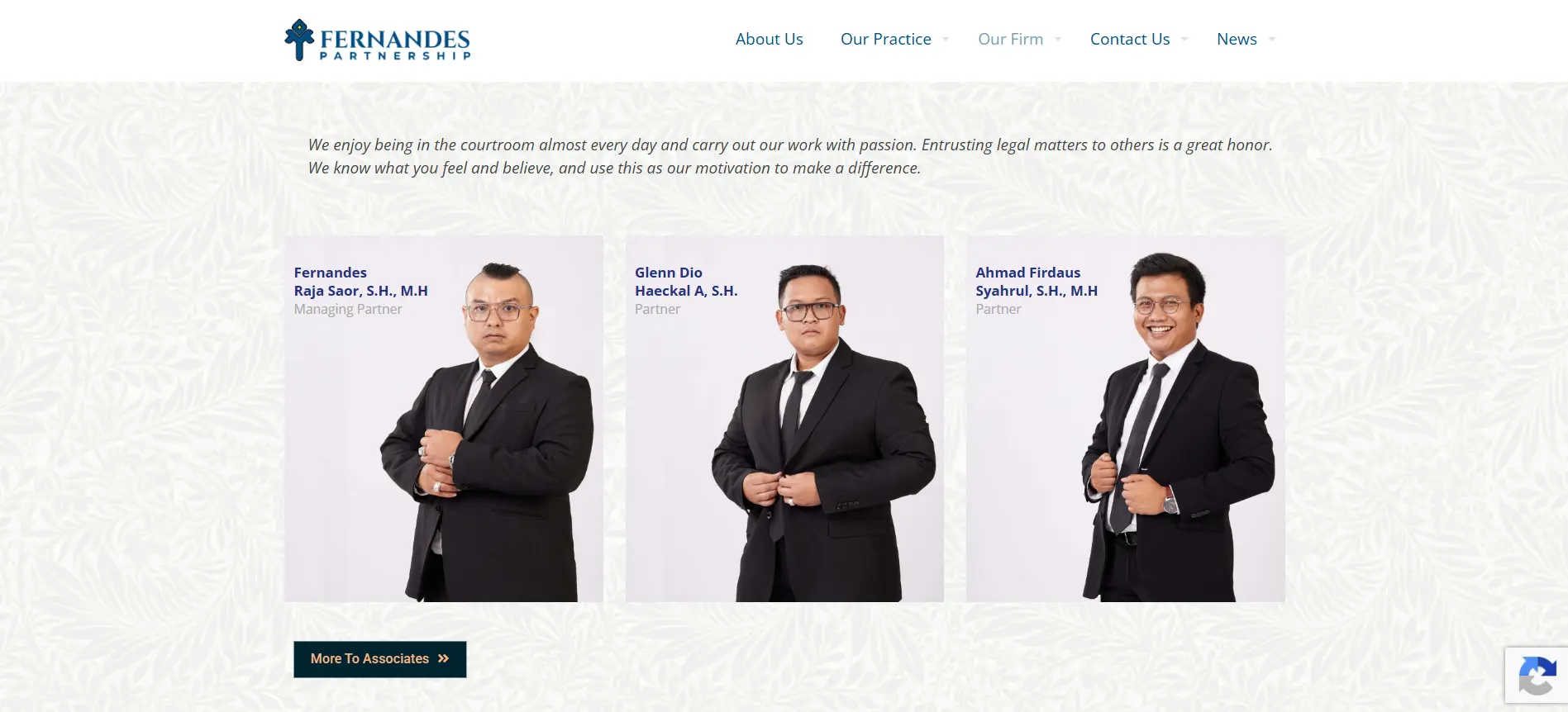 Website Fernandes (lawfirm) mockup 2